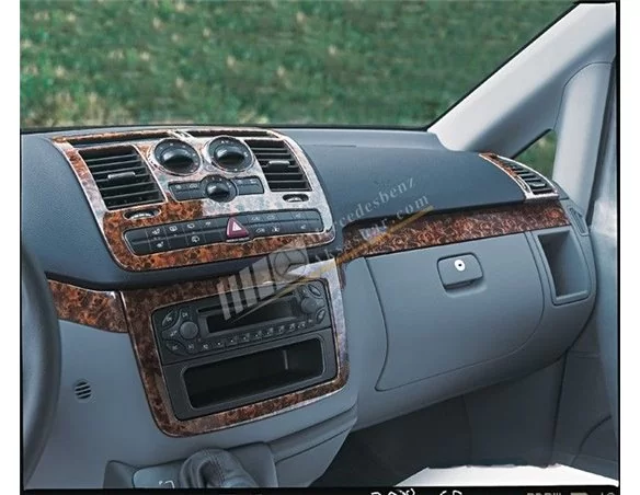 Mercedes Vito W639 01.04-01.06 3D Interior Dashboard Trim Kit Dash Trim Dekor 22-Parts - 1 - Interior Dash Trim Kit