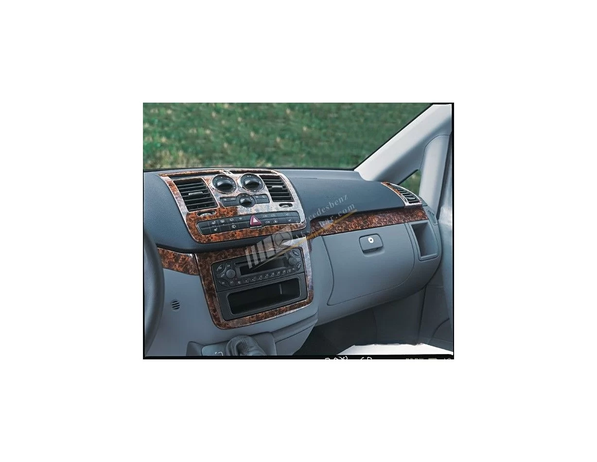 Mercedes Vito W639 01.04-01.06 3D Interior Dashboard Trim Kit Dash Trim Dekor 22-Parts - 1 - Interior Dash Trim Kit