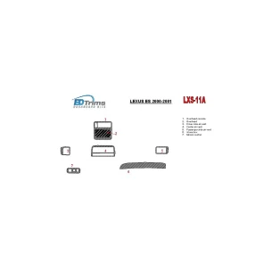 Lexus ES 2000-2001 Full Set, OEM Compliance Interior BD Dash Trim Kit