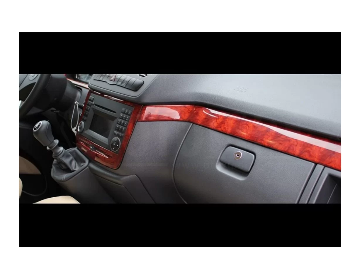 Mercedes Vito W639 01.04-01.06 3D Interior Dashboard Trim Kit Dash Trim Dekor 3-Parts - 1 - Interior Dash Trim Kit