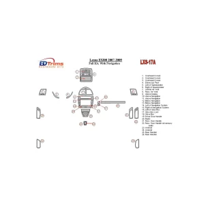 Lexus ES 2007-UP Full Set, With NAVI Interior BD Dash Trim Kit