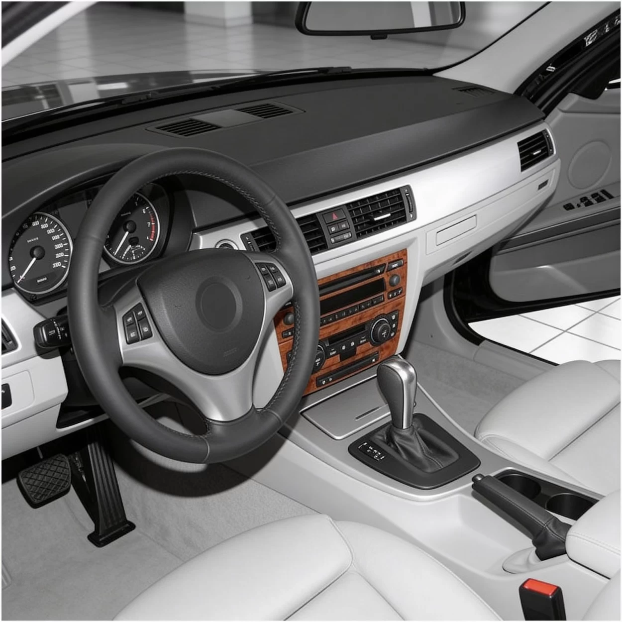 BMW 1 Series E87 3 Series E90 2004 3D Interior Dashboard Trim Kit Dash Trim Dekor 5-Parts