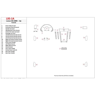 Lexus GS 2006-UP Full Set Interior BD Dash Trim Kit 2