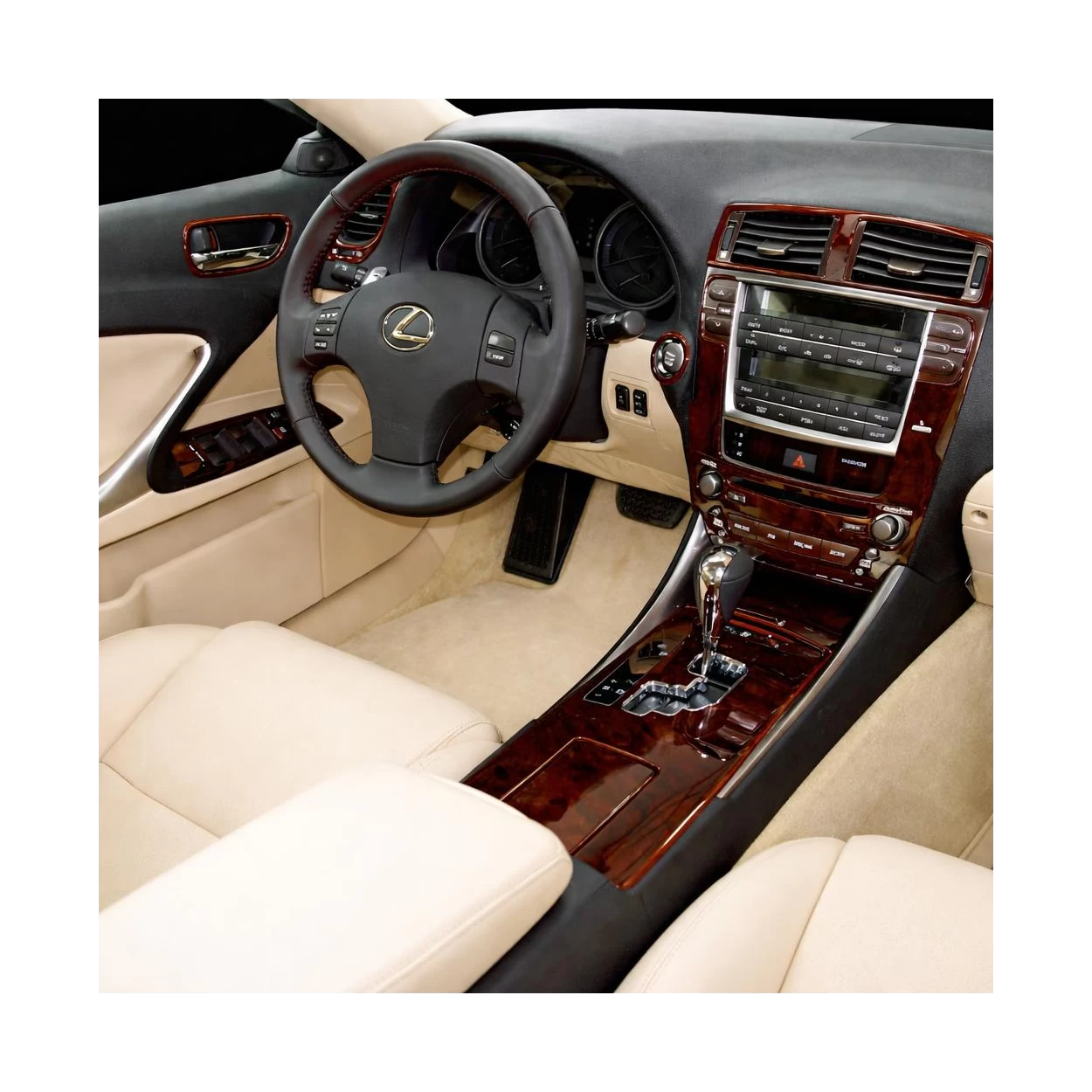 Lexus IS 2006-UP Full Set, Automatic Gear, Without NAVI Interior BD Dash Trim Kit