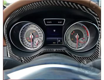 Mercedes-Benz CLA-Class 2014-2017 3D Interior Dashboard Trim Kit Dash Trim Dekor 46-Parts - 5 - Interior Dash Trim Kit