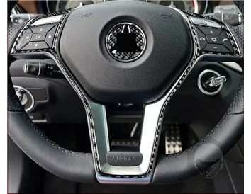 Mercedes-Benz CLA-Class 2014-2017 3D Interior Dashboard Trim Kit Dash Trim Dekor 46-Parts - 7 - Interior Dash Trim Kit