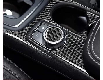 Mercedes-Benz CLA-Class 2014-2017 3D Interior Dashboard Trim Kit Dash Trim Dekor 46-Parts - 8 - Interior Dash Trim Kit