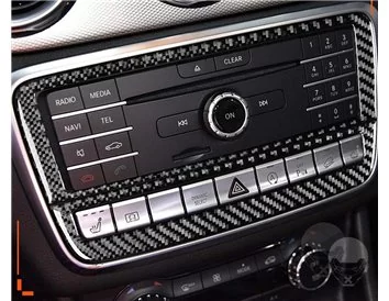 Mercedes-Benz CLA-Class 2014-2017 3D Interior Dashboard Trim Kit Dash Trim Dekor 46-Parts - 12 - Interior Dash Trim Kit