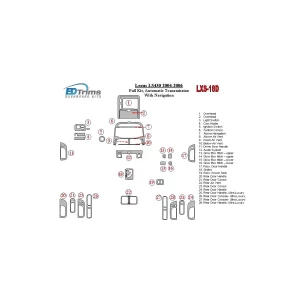 Lexus LS 2004-2006 Full Set, Automatic Gear, With Navigation Interior BD Dash Trim Kit