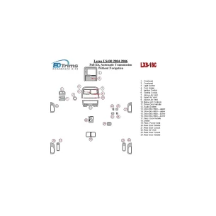 Lexus LS 2004-2006 Full Set, Automatic Gear, Without Navigation Interior BD Dash Trim Kit