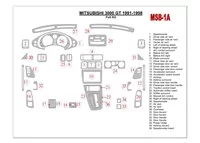 Mitsubishi 3000GT 1991-1998 Full Set Interior BD Dash Trim Kit - 1 - Interior Dash Trim Kit Mitsubishi 3000GT 1991-1998 Full Set Interior BD Dash Trim Kit - 1 - Interior Dash Trim Kit