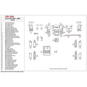 Lexus RX 2004-2005 Full Set Interior BD Dash Trim Kit 2