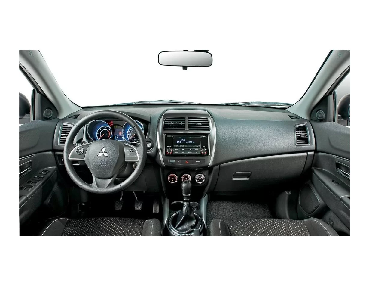 Mitsubishi Asx RVR 01.2012 3D Interior Dashboard Trim Kit Dash Trim Dekor 9-Parts - 1 - Interior Dash Trim Kit