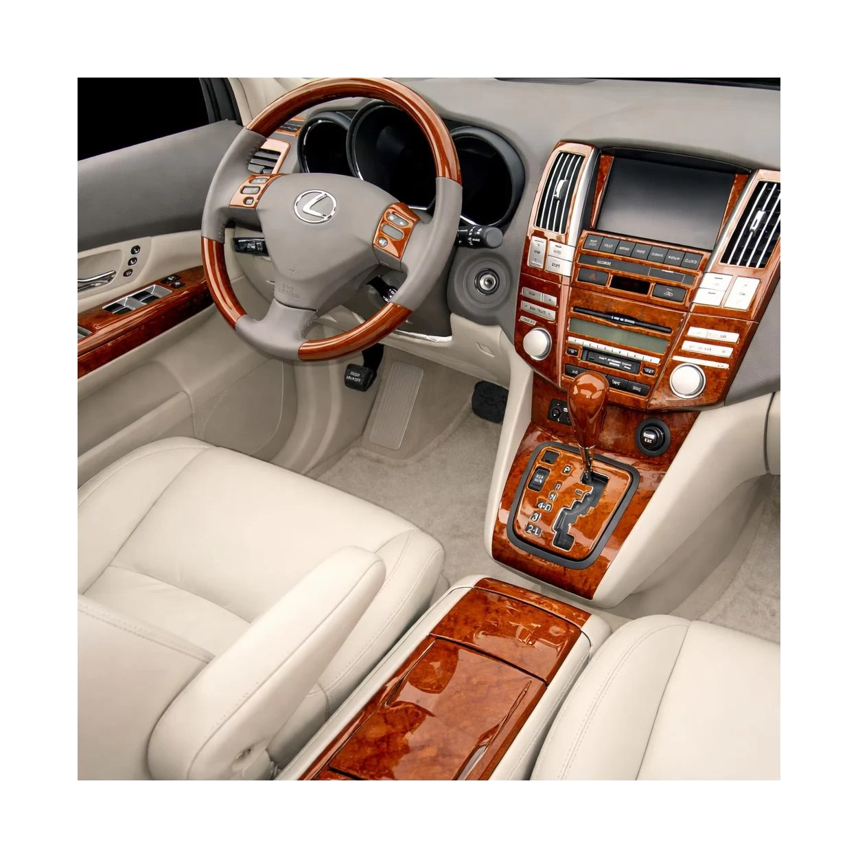 Lexus RX 400H 2006-UP Full Set, Automatic Gear, With Navigation Interior BD Dash Trim Kit