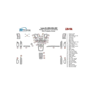 Lexus RX 400H 2006-UP Full Set, Automatic Gear, With Navigation Interior BD Dash Trim Kit