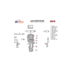 Lexus SC 1992-2000 Automatic Gear Interior BD Dash Trim Kit