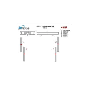 Lincoln Continental 1961-1969 Interior BD Dash Trim Kit