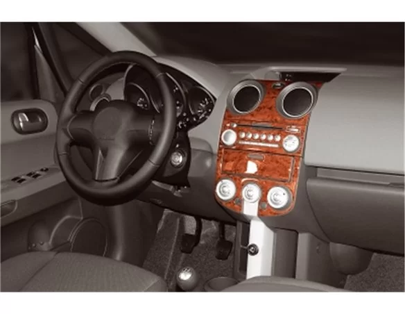 Mitsubishi Colt 05.04-12.07 3D Interior Dashboard Trim Kit Dash Trim Dekor 4-Parts - 1 - Interior Dash Trim Kit