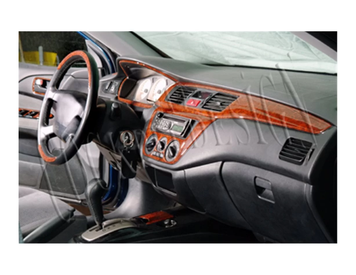 Mitsubishi Colt-Lancer 01.2002 3D Interior Dashboard Trim Kit Dash Trim Dekor 23-Parts - 1 - Interior Dash Trim Kit
