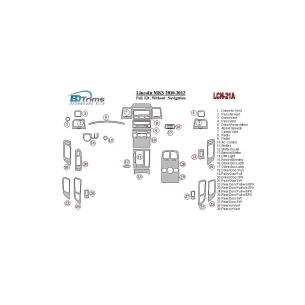 Lincoln MKS 2010-2012 Full Set, Without NAVI Interior BD Dash Trim Kit
