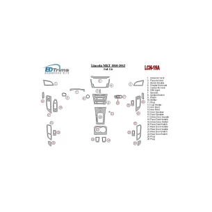 Lincoln MKT 2010-2012 Full Set Interior BD Dash Trim Kit