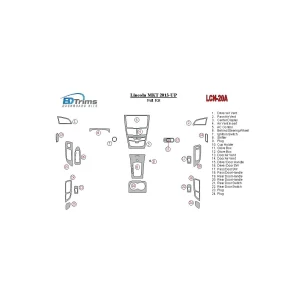 Lincoln MKT 2013-UP Full Set Interior BD Dash Trim Kit