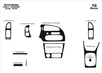 Mitsubishi Colt-Lancer V 03.96-04.04 3D Interior Dashboard Trim Kit Dash Trim Dekor 10-Parts - 2 - Interior Dash Trim Kit Mitsubishi Colt-Lancer V 03.96-04.04 3D Interior Dashboard Trim Kit Dash Trim Dekor 10-Parts - 2 - Interior Dash Trim Kit