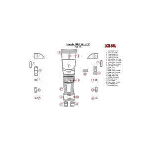 Lincoln MKX 2011-UP Full Set Interior BD Dash Trim Kit 2