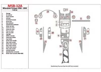 Mitsubishi Eclipse 2000-2005 Full Set, 25 Parts set Interior BD Dash Trim Kit - 1 - Interior Dash Trim Kit Mitsubishi Eclipse 2000-2005 Full Set, 25 Parts set Interior BD Dash Trim Kit - 1 - Interior Dash Trim Kit