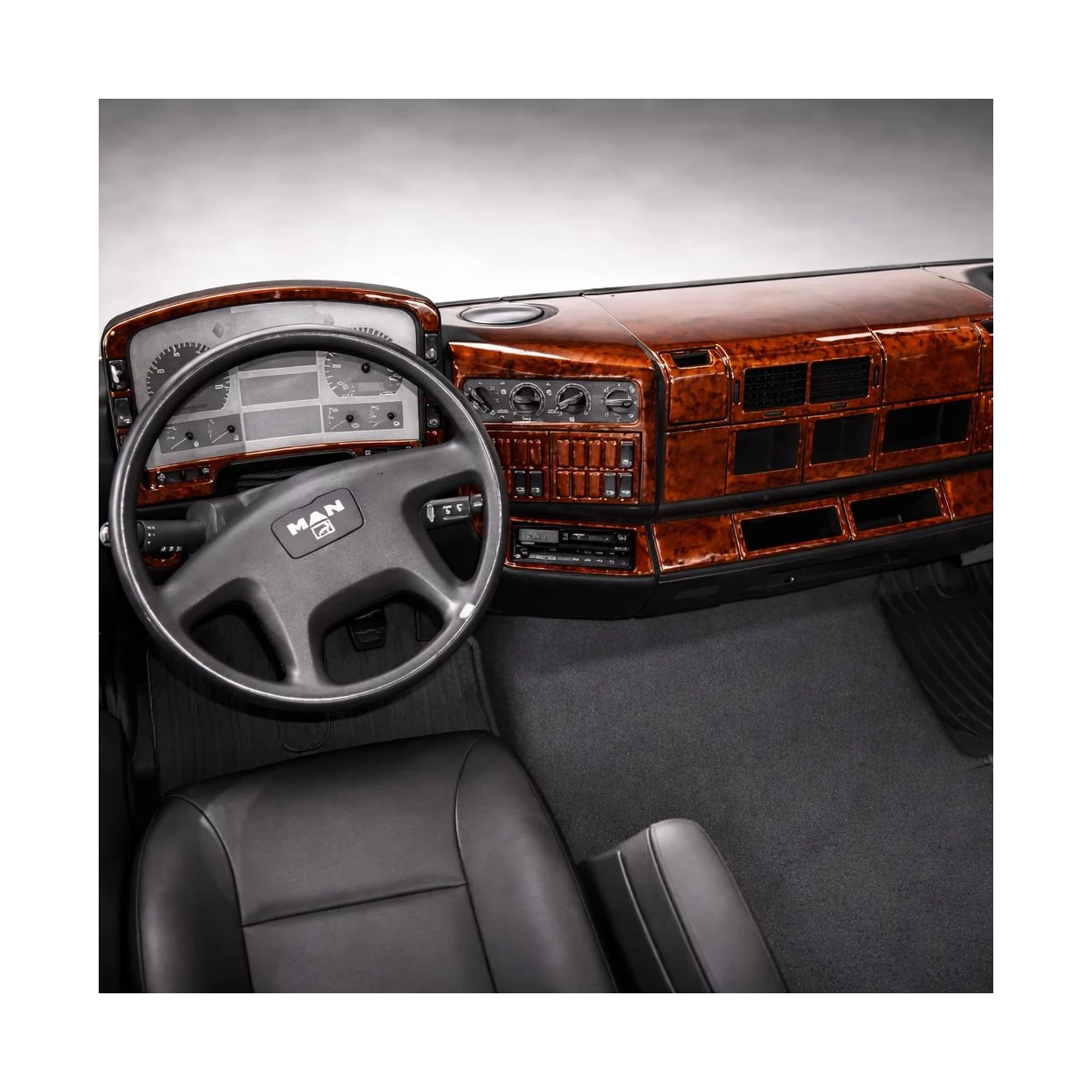 MAN TGA-XXL 01.00-12.05 3D Interior Dashboard Trim Kit Dash Trim Dekor 77-Parts