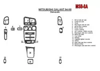 Mitsubishi Galant 1994-1998 Automatic Gear, 17 Parts set Interior BD Dash Trim Kit - 1 - Interior Dash Trim Kit Mitsubishi Galant 1994-1998 Automatic Gear, 17 Parts set Interior BD Dash Trim Kit - 1 - Interior Dash Trim Kit