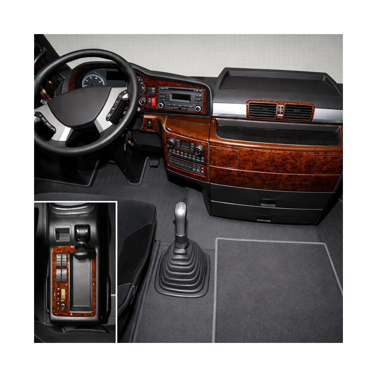 MAN TGX TGS 07.2007 3D Interior Dashboard Trim Kit Dash Trim Dekor 22-Parts