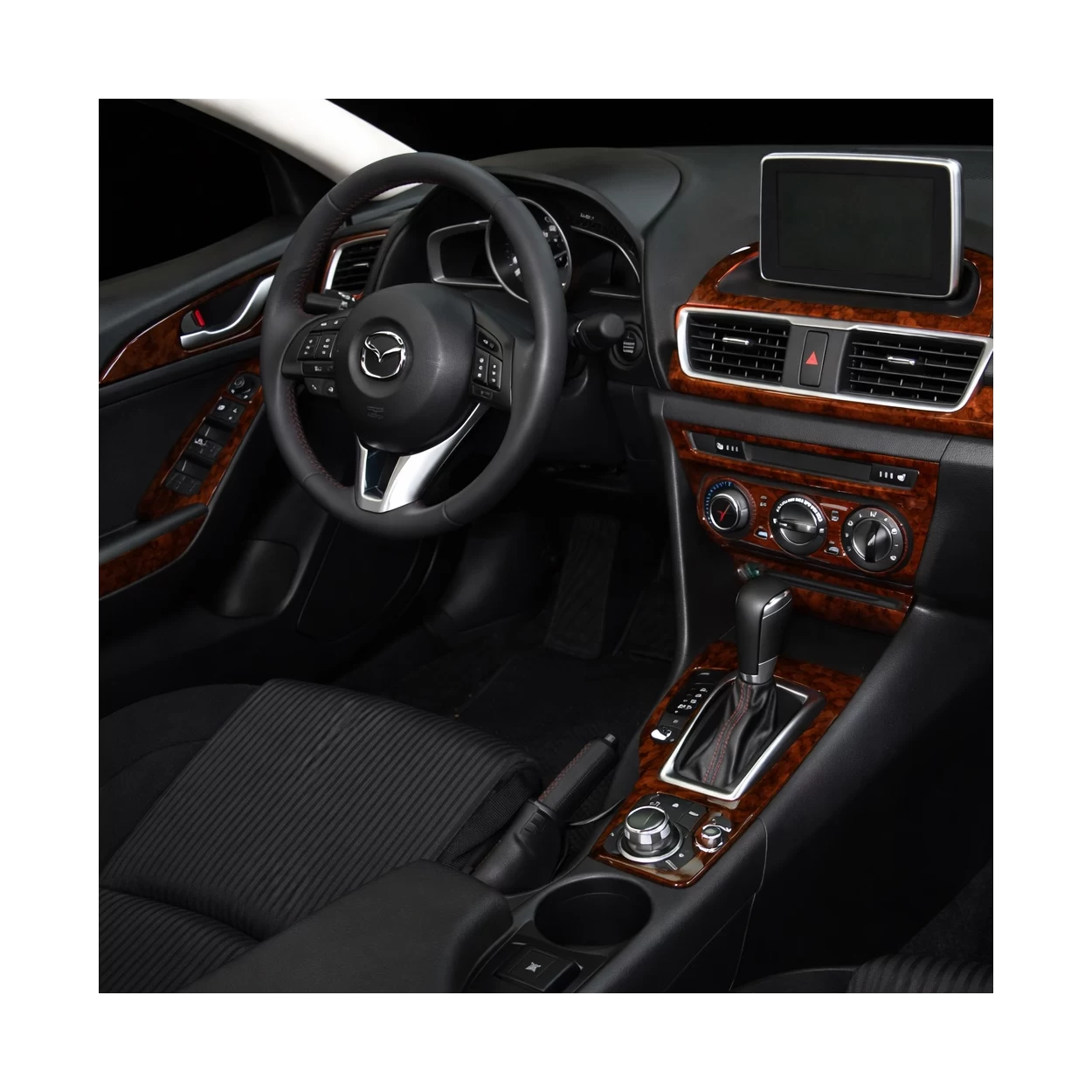Mazda 3 2014-UP Full Set, Without NAVI, Automatic Gearbox Interior BD Dash Trim Kit