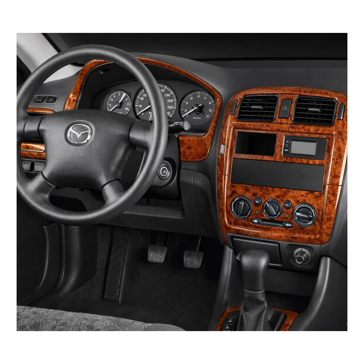 Mazda 323 FS 09.98-11.00 3D Interior Dashboard Trim Kit Dash Trim Dekor 9-Parts