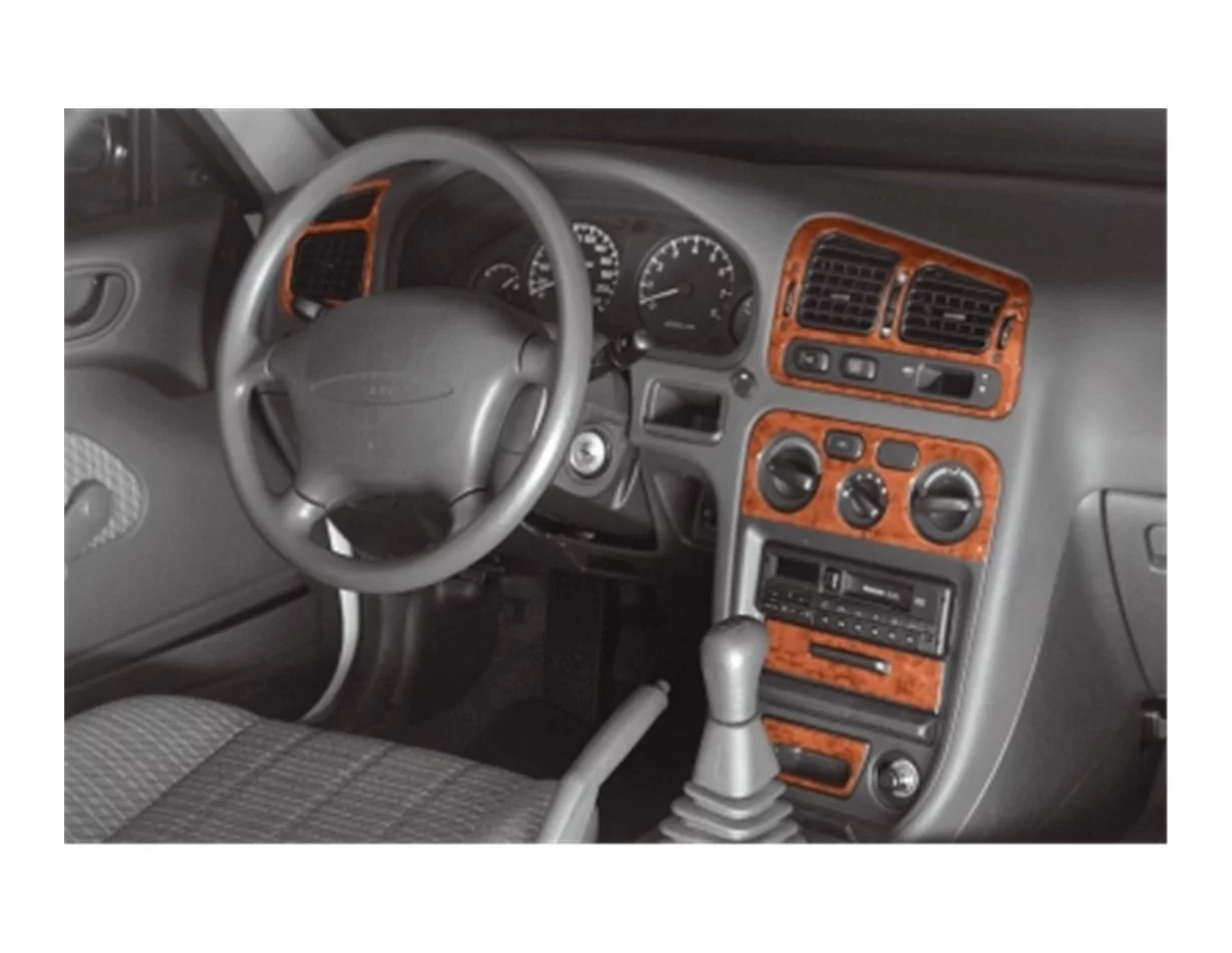 Mitsubishi Galant VII 03.93-12.96 3D Interior Dashboard Trim Kit Dash Trim Dekor 11-Parts - 1 - Interior Dash Trim Kit