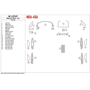 Mazda 6 2014-UP Full Set Interior BD Dash Trim Kit 2