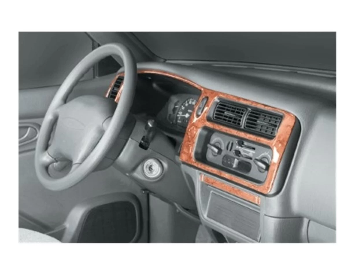 Mitsubishi L 200 09.96-07.07 3D Interior Dashboard Trim Kit Dash Trim Dekor 16-Parts - 1 - Interior Dash Trim Kit
