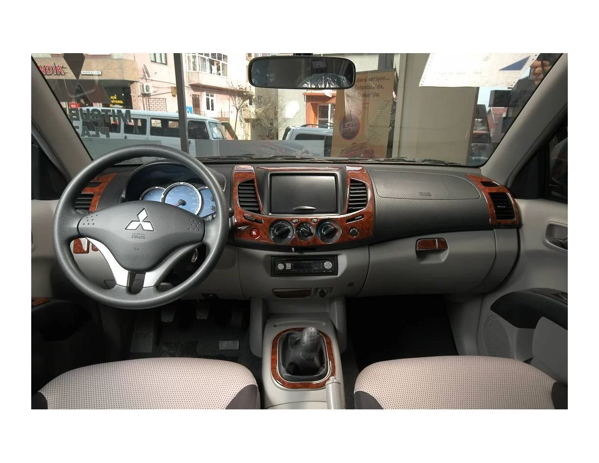 Mitsubishi L 200 4x2 08.2007 3D Interior Dashboard Trim Kit Dash Trim Dekor 13-Parts - 1 - Interior Dash Trim Kit