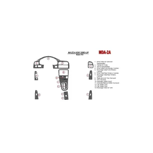 Mazda 626 2000-UP Basic Set Interior BD Dash Trim Kit 2