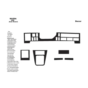 Mazda 926 01.1994 3D Interior Dashboard Trim Kit Dash Trim Dekor 6-Parts