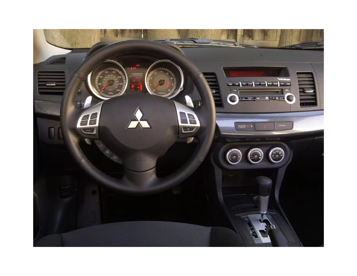 Mitsubishi Lancer CY2A–CZ4A 01.2010 3D Interior Dashboard Trim Kit Dash Trim Dekor 9-Parts - 1 - Interior Dash Trim Kit