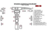 Mitsubishi Lancer Evolution 2002-2007 Manual Gear Box Interior BD Dash Trim Kit - 2 - Interior Dash Trim Kit Mitsubishi Lancer Evolution 2002-2007 Manual Gear Box Interior BD Dash Trim Kit - 2 - Interior Dash Trim Kit