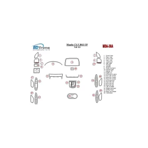 Mazda CX-5 2012-UP Full Set Interior BD Dash Trim Kit