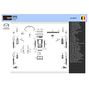 Mazda CX-5 KF ab 2017 3D Interior Dashboard Trim Kit Dash Trim Dekor 27-Parts 2