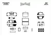 Mitsubishi Pajero 01.01-05.04 3D Interior Dashboard Trim Kit Dash Trim Dekor 22-Parts - 2 - Interior Dash Trim Kit Mitsubishi Pajero 01.01-05.04 3D Interior Dashboard Trim Kit Dash Trim Dekor 22-Parts - 2 - Interior Dash Trim Kit