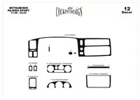 Mitsubishi Pajero Sport 11.98-04.02 3D Interior Dashboard Trim Kit Dash Trim Dekor 12-Parts - 2 - Interior Dash Trim Kit Mitsubishi Pajero Sport 11.98-04.02 3D Interior Dashboard Trim Kit Dash Trim Dekor 12-Parts - 2 - Interior Dash Trim Kit