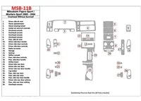 Mitsubishi Pajero Sport/Montero Sport 1998-2008 Overhead Without Sunroof, 29 Parts set Interior BD Dash Trim Kit - 1 - Interior Mitsubishi Pajero Sport/Montero Sport 1998-2008 Overhead Without Sunroof, 29 Parts set Interior BD Dash Trim Kit - 1 - Interior