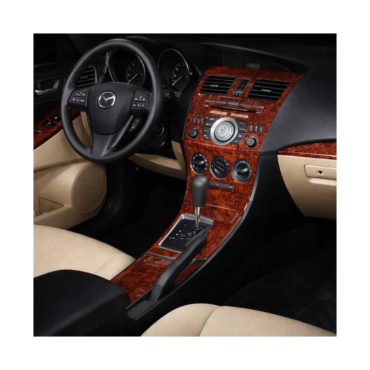 Mazda Mazda3 2004-2009 Automatic Gear, Without NAVI Interior BD Dash Trim Kit