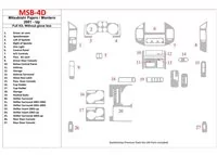 Mitsubishi Pajero/Montero 2000-2006 Full Set, Without glowe-box Interior BD Dash Trim Kit - 1 - Interior Dash Trim Kit Mitsubishi Pajero/Montero 2000-2006 Full Set, Without glowe-box Interior BD Dash Trim Kit - 1 - Interior Dash Trim Kit