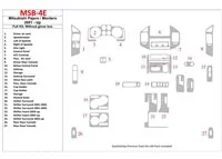 Mitsubishi Pajero/Montero 2000-2006 Full Set, Without glowe-box Interior BD Dash Trim Kit - 1 - Interior Dash Trim Kit Mitsubishi Pajero/Montero 2000-2006 Full Set, Without glowe-box Interior BD Dash Trim Kit - 1 - Interior Dash Trim Kit